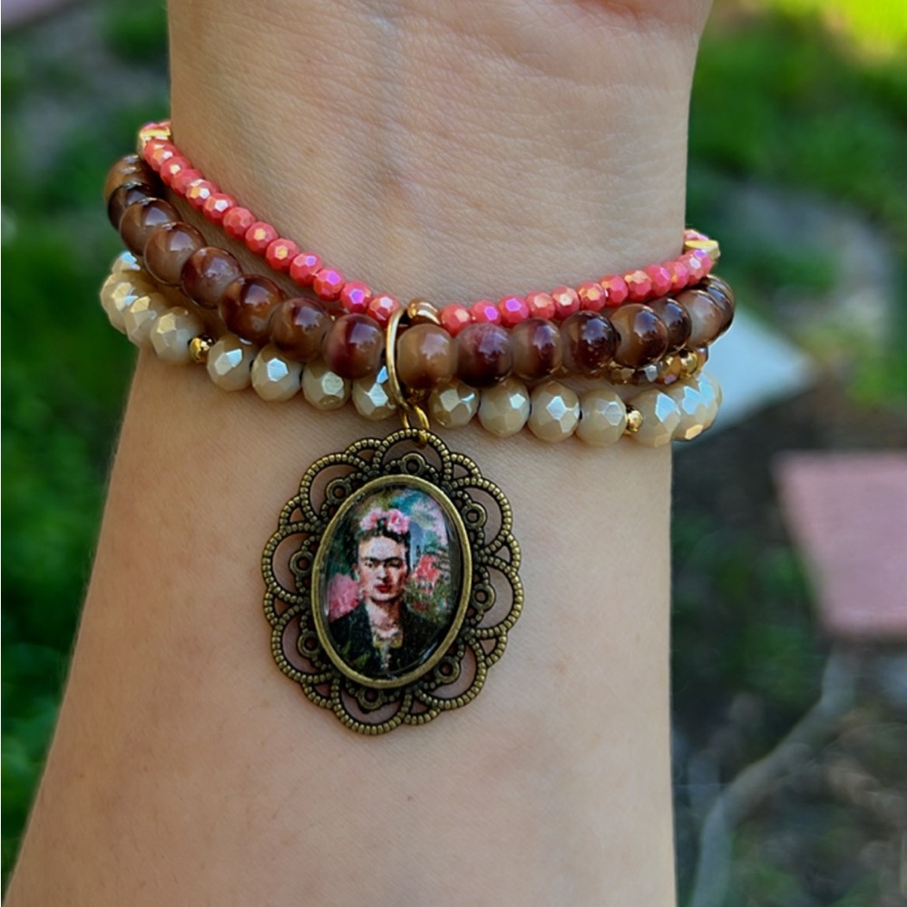 Frida kahlo Bohemian Charm beaded Bracelet
